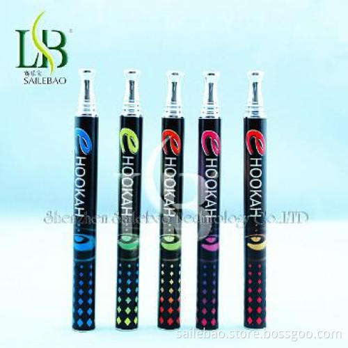 Huge vapor E-cigarette disposable glass shisha hookah pen high quality